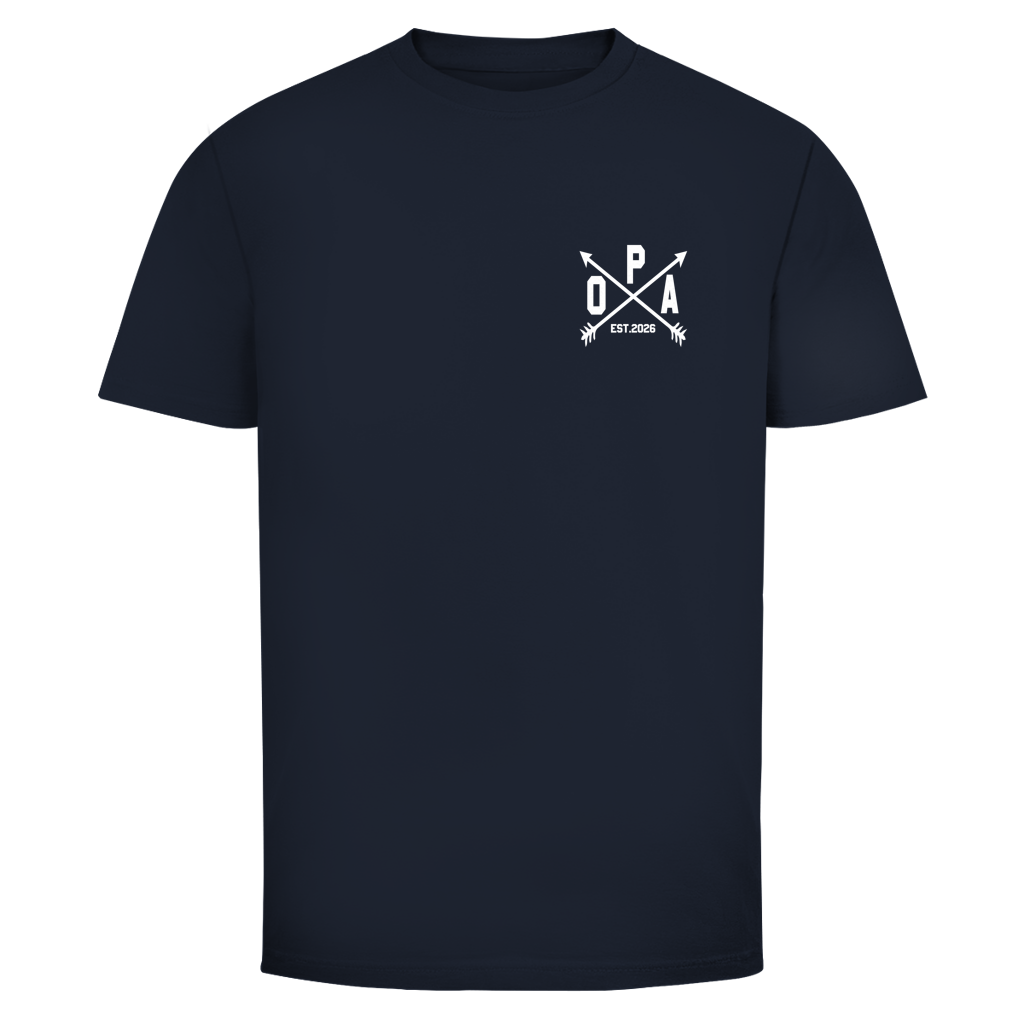 Opa Est. Brustdruck personalisiert mit Namen & Datum | Unisex T-Shirt