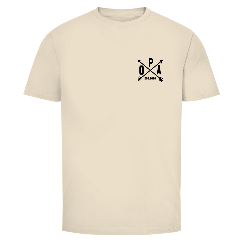Opa Est. Brustdruck personalisiert mit Namen & Datum | Unisex T-Shirt
