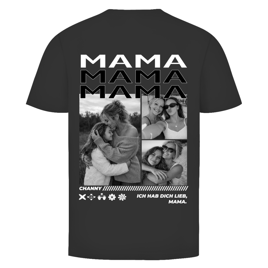 Mama Memories Rückendruck personalisiert mit Foto & Name | Unisex T-Shirt