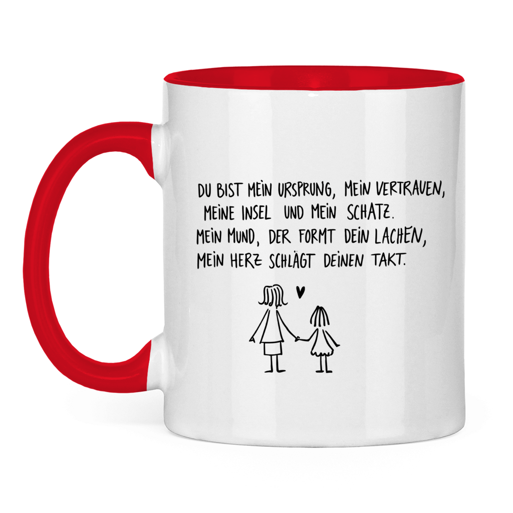 Mama du bist mein Ursprung. | zweifarbige Tasse