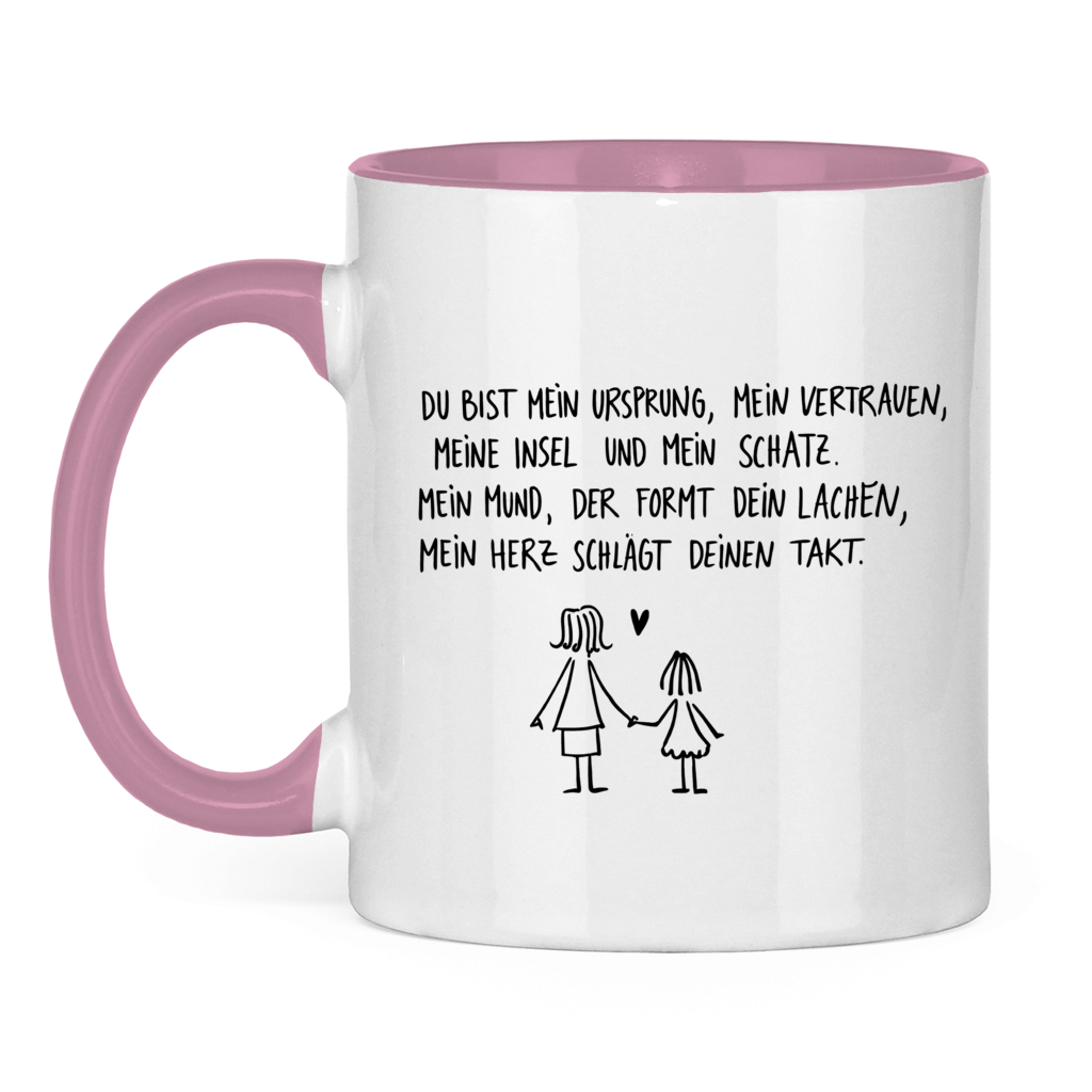 Mama du bist mein Ursprung. | zweifarbige Tasse