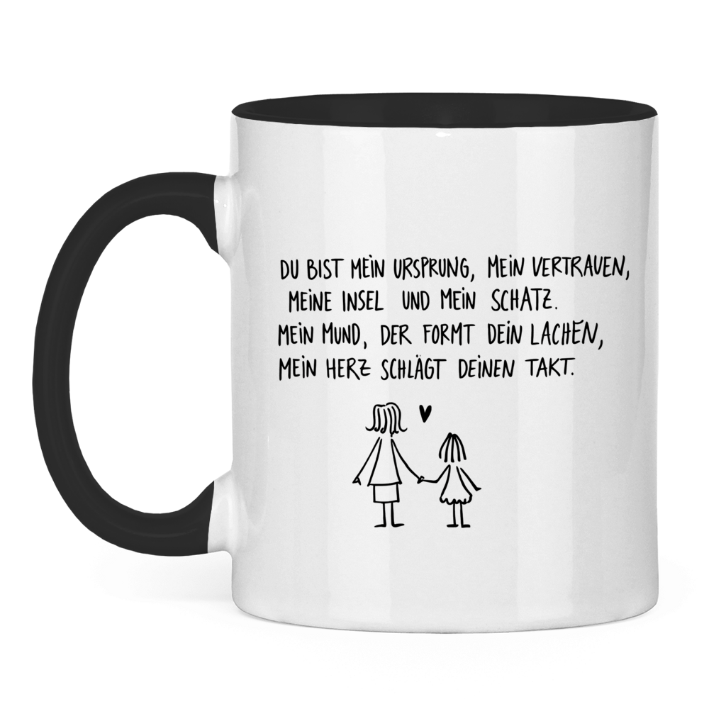 Mama du bist mein Ursprung. | zweifarbige Tasse