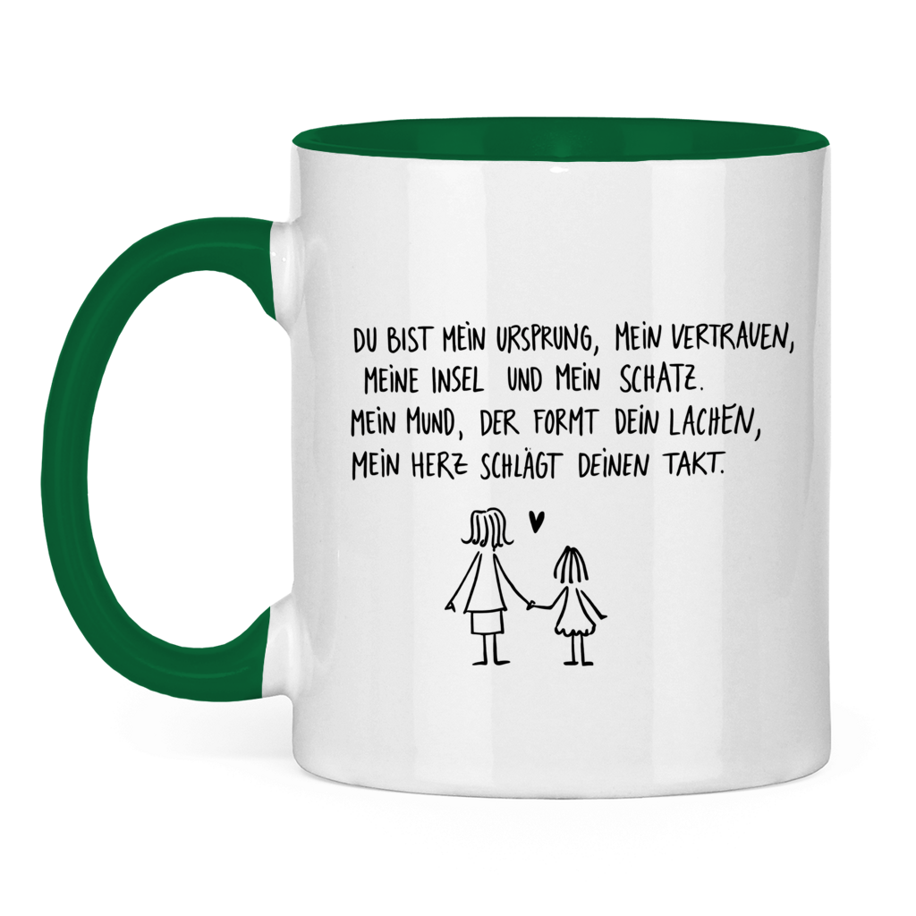 Mama du bist mein Ursprung. | zweifarbige Tasse