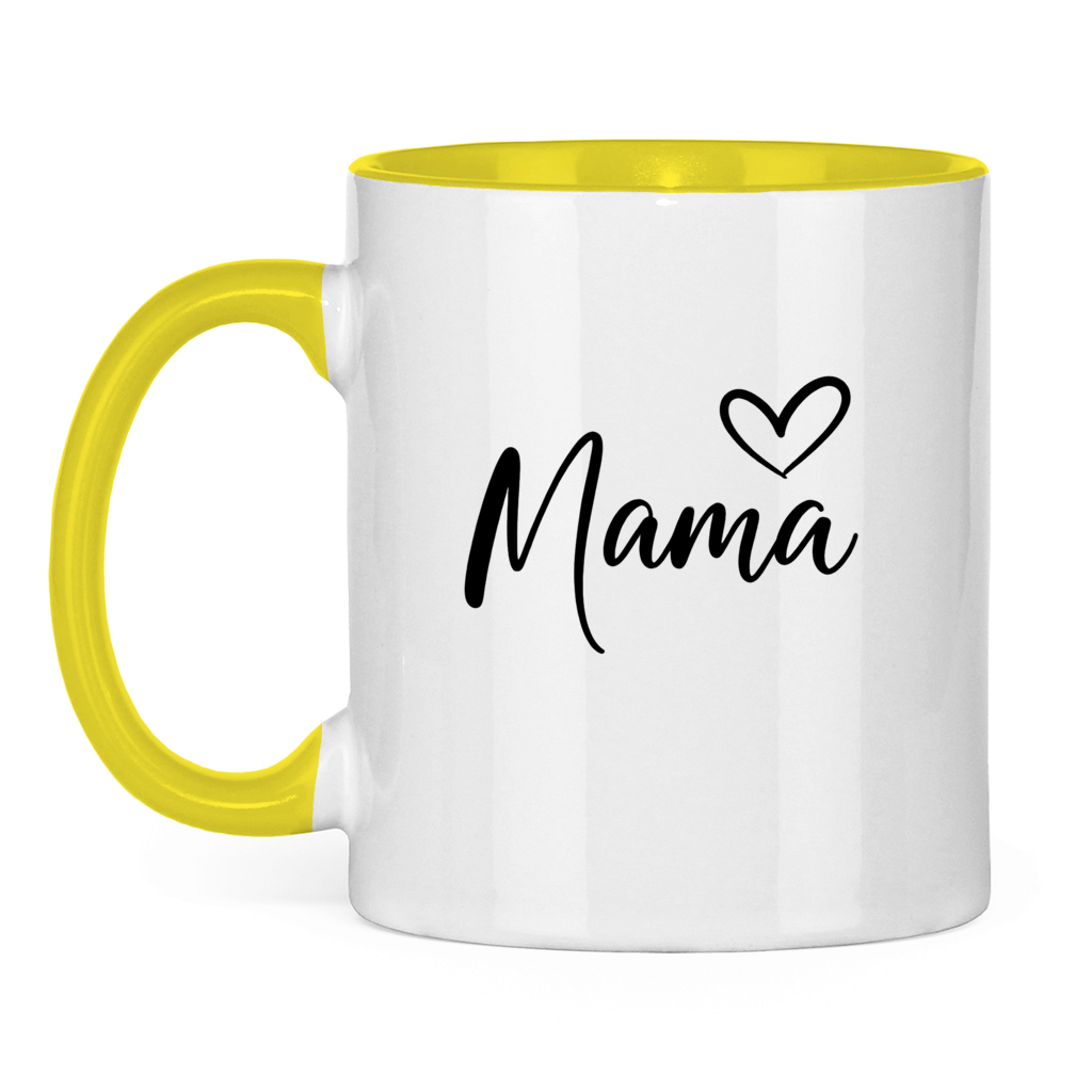 Mama mit Herz | zweifarbige Tasse