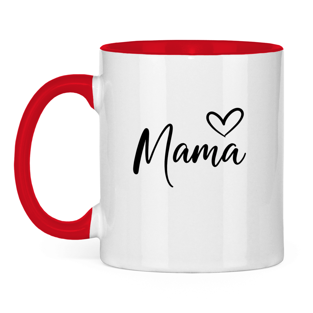 Mama mit Herz | zweifarbige Tasse