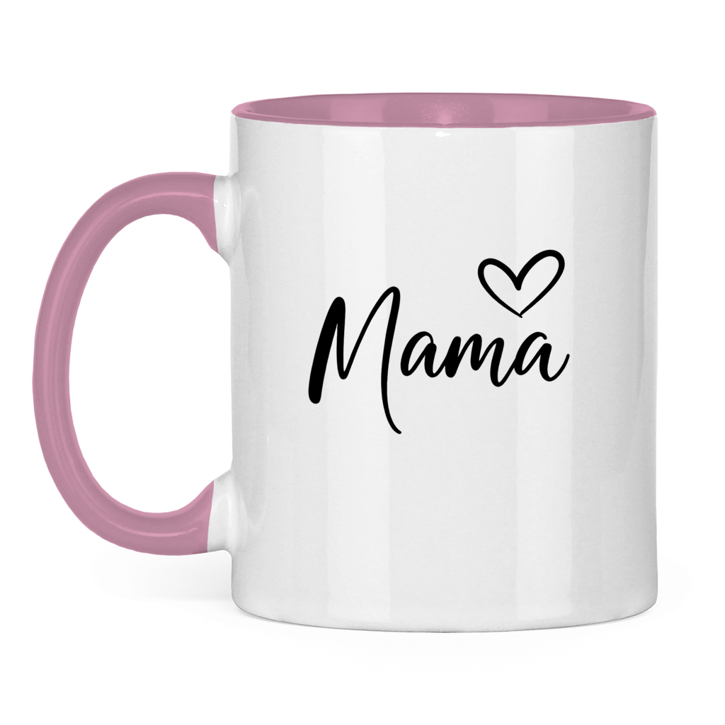 Mama mit Herz | zweifarbige Tasse