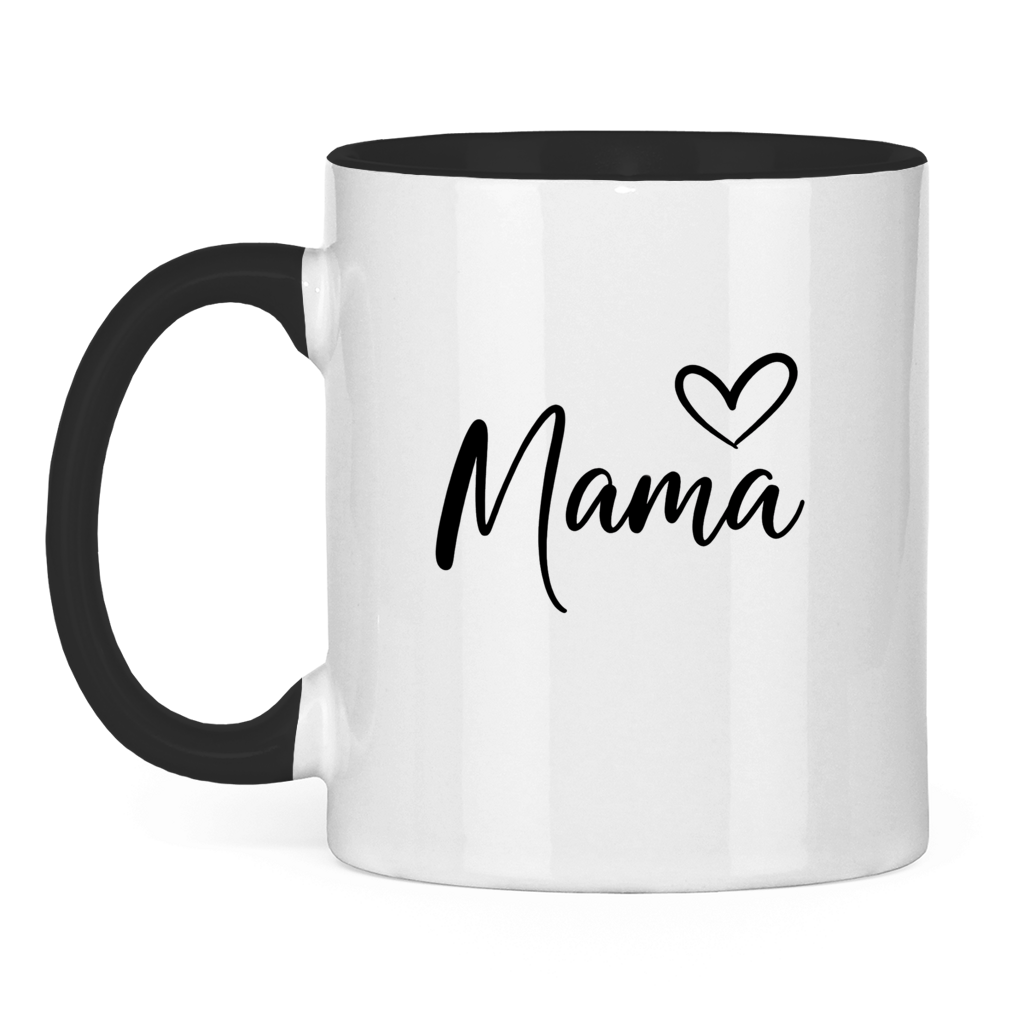 Mama mit Herz | zweifarbige Tasse