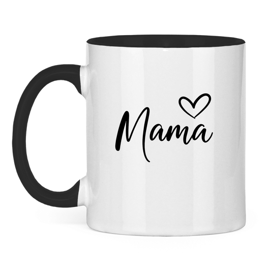 Mama mit Herz | zweifarbige Tasse