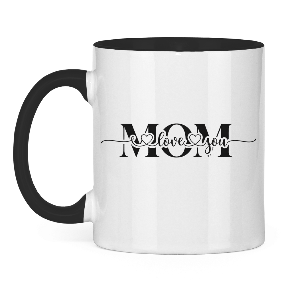 MOM i love you | zweifarbige Tasse
