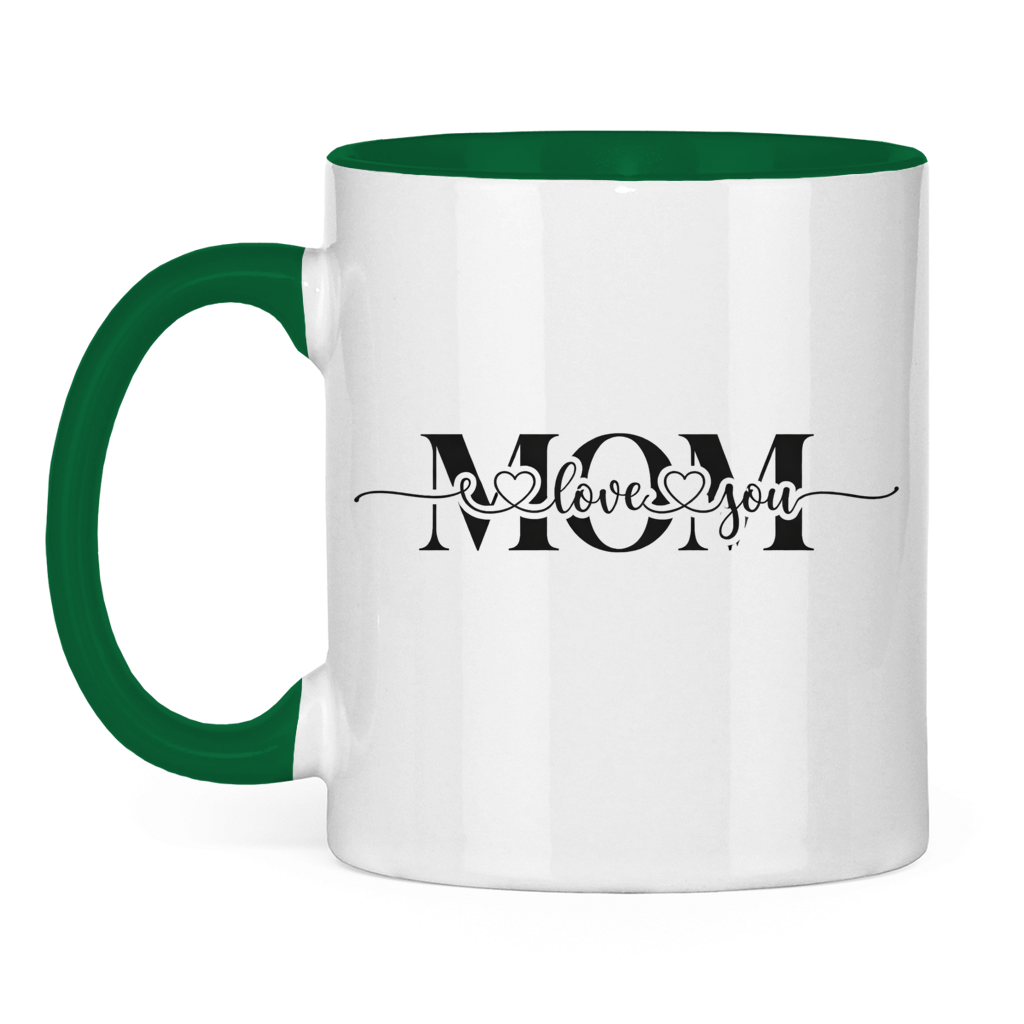 MOM i love you | zweifarbige Tasse