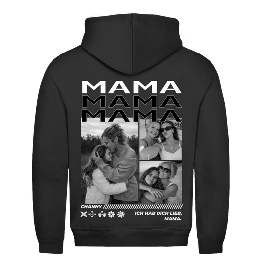 Mama Memories Rückendruck personalisiert mit Foto & Name | Unisex Hoodie