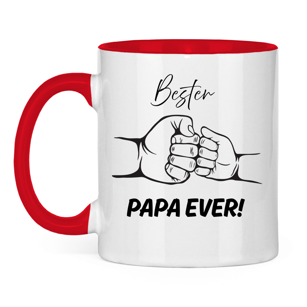 Bester Papa Ever | zweifarbige Tasse