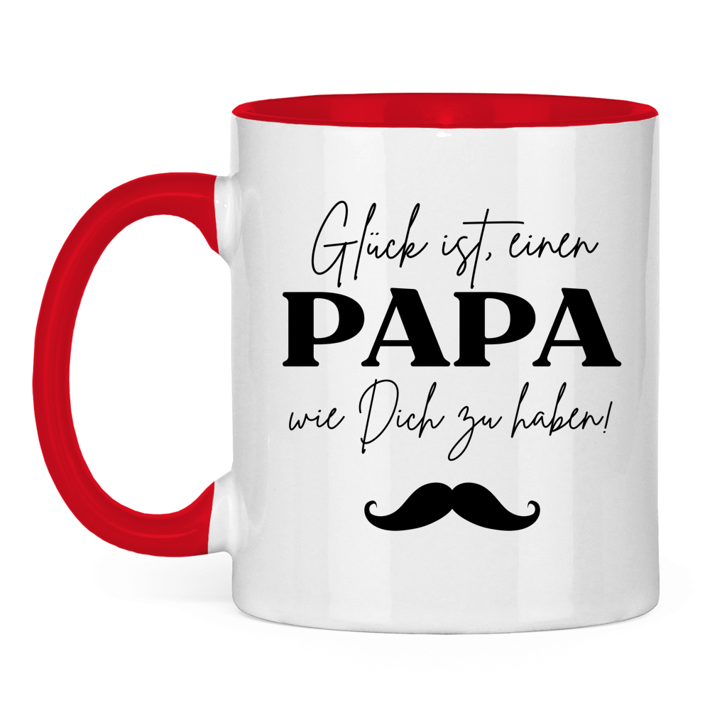 Papa Glück | zweifarbige Tasse