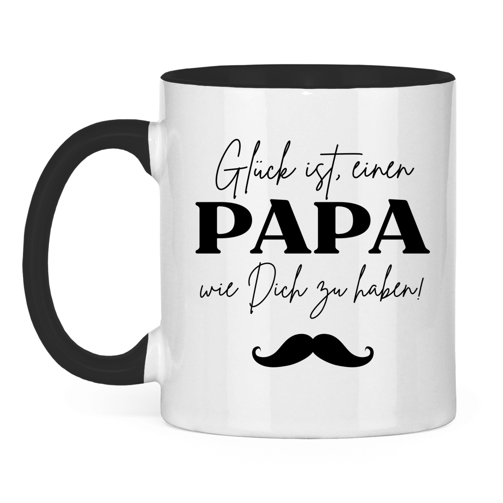 Papa Glück | zweifarbige Tasse