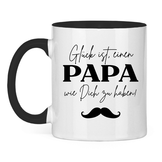 Papa Glück | zweifarbige Tasse