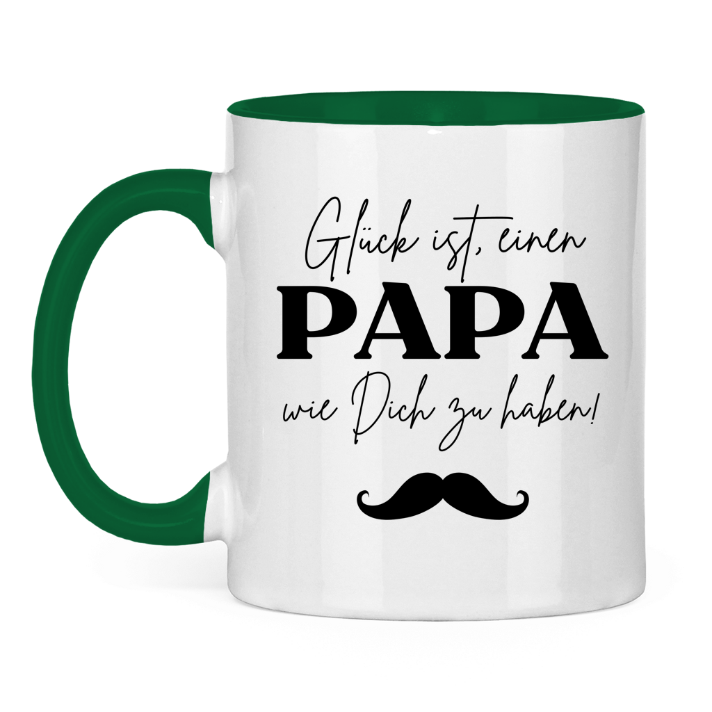 Papa Glück | zweifarbige Tasse