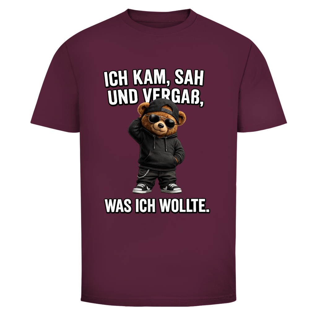 Ich kam sah und vergaß Teddy | Unisex T-Shirt