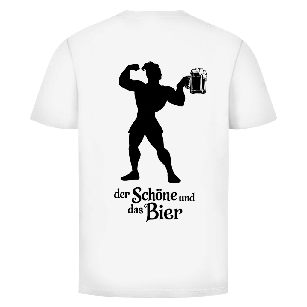 Der Schöne und das Bier Rückendruck | Unisex T-Shirt