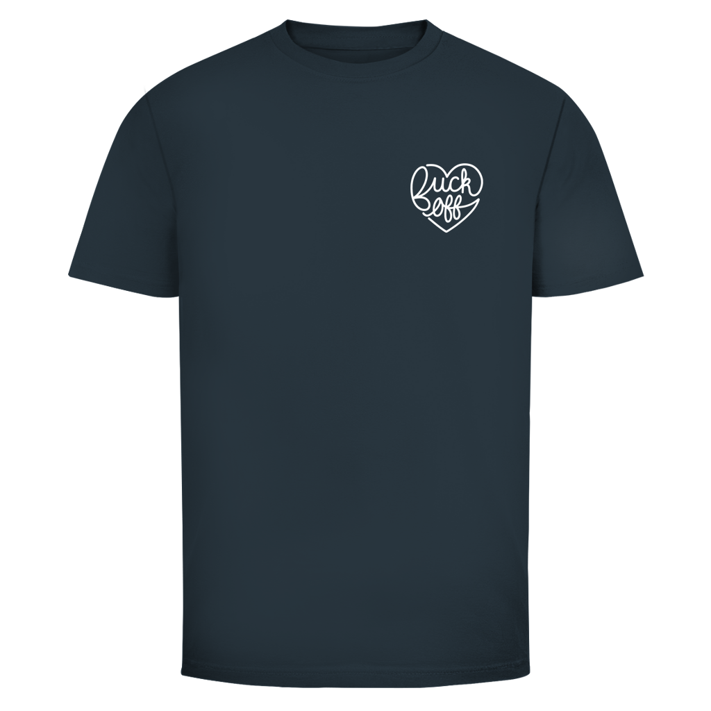 Fuck off Herz Brustdruck | Unisex T-Shirt