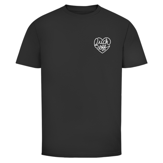Fuck off Herz Brustdruck | Unisex T-Shirt