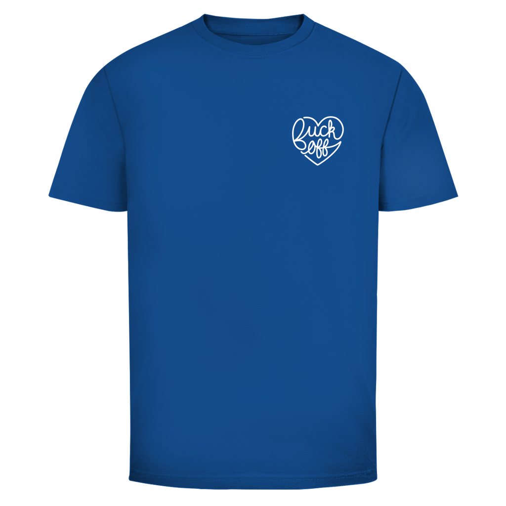 Fuck off Herz Brustdruck | Unisex T-Shirt