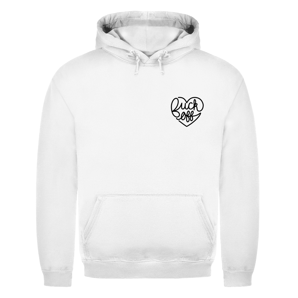 Fuck off Herz Brustdruck | Unisex Hoodie
