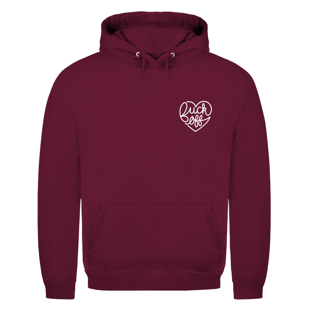 Fuck off Herz Brustdruck | Unisex Hoodie