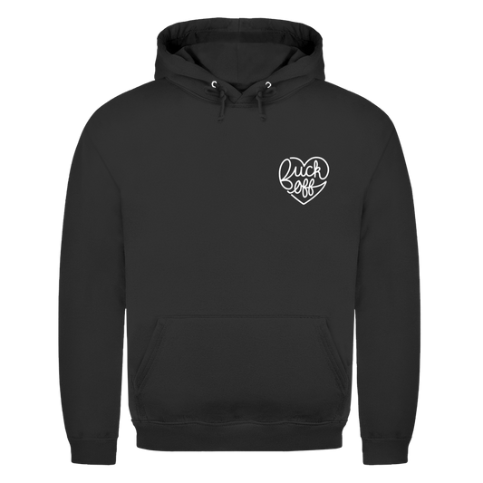 Fuck off Herz Brustdruck | Unisex Hoodie