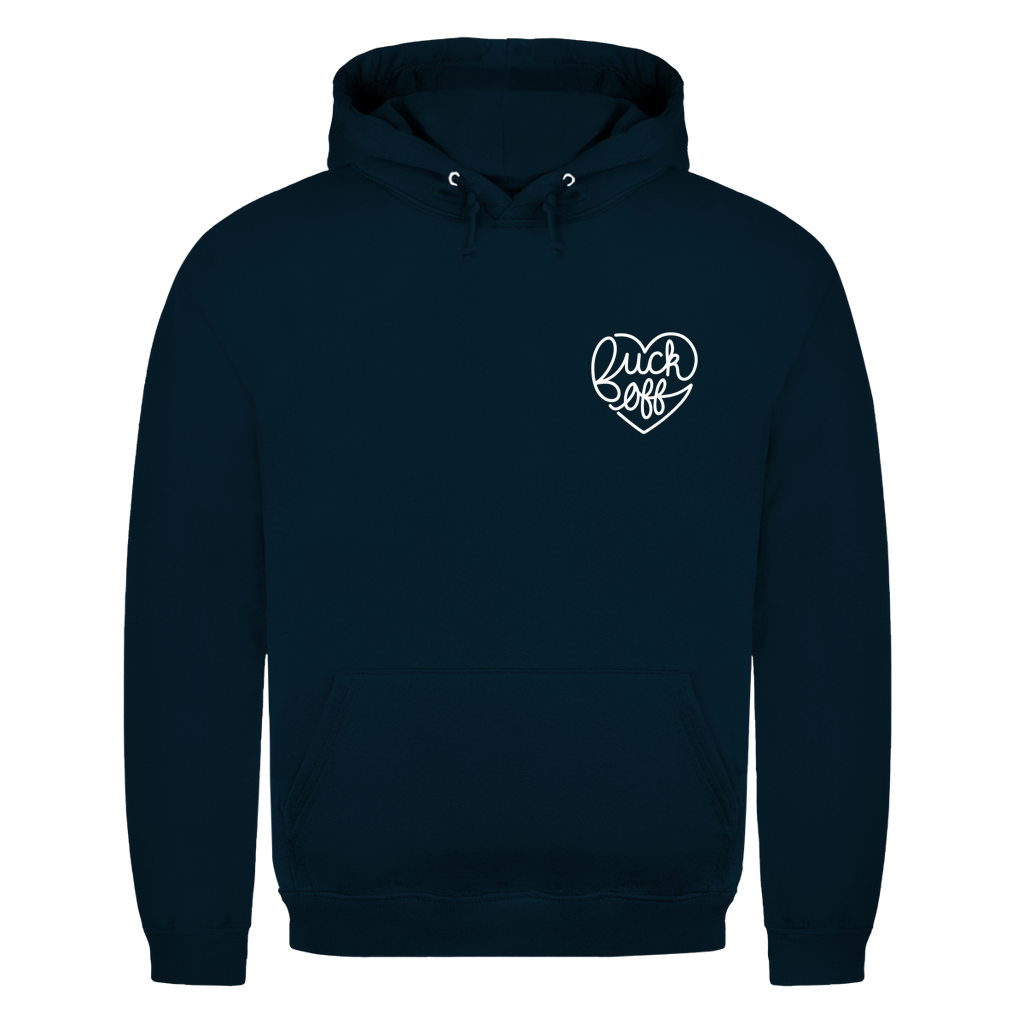 Fuck off Herz Brustdruck | Unisex Hoodie