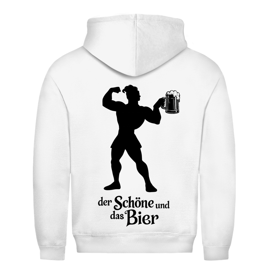 Der Schöne und das Bier Rückendruck | Unisex Hoodie
