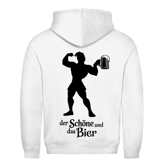Der Schöne und das Bier Rückendruck | Unisex Hoodie