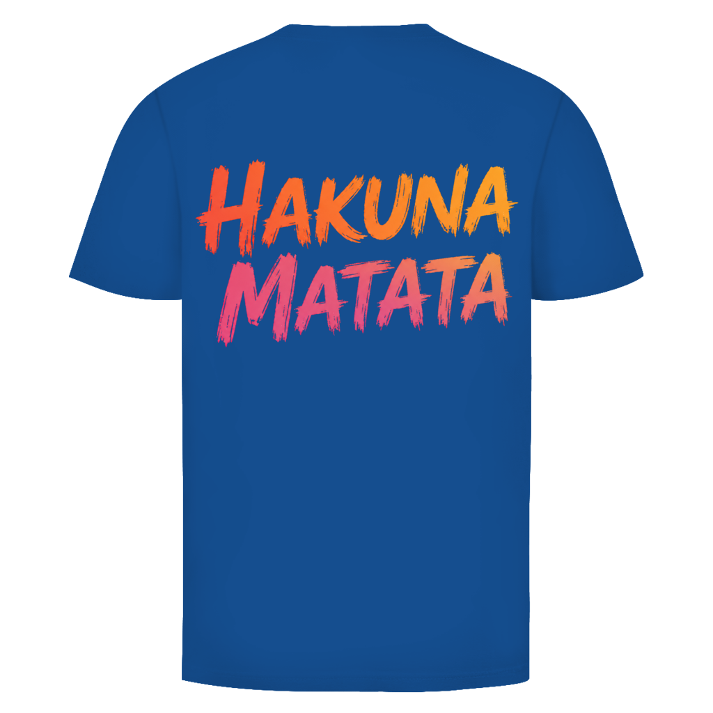 Hakuna buntes Matata Rückendruck | Unisex T-Shirt