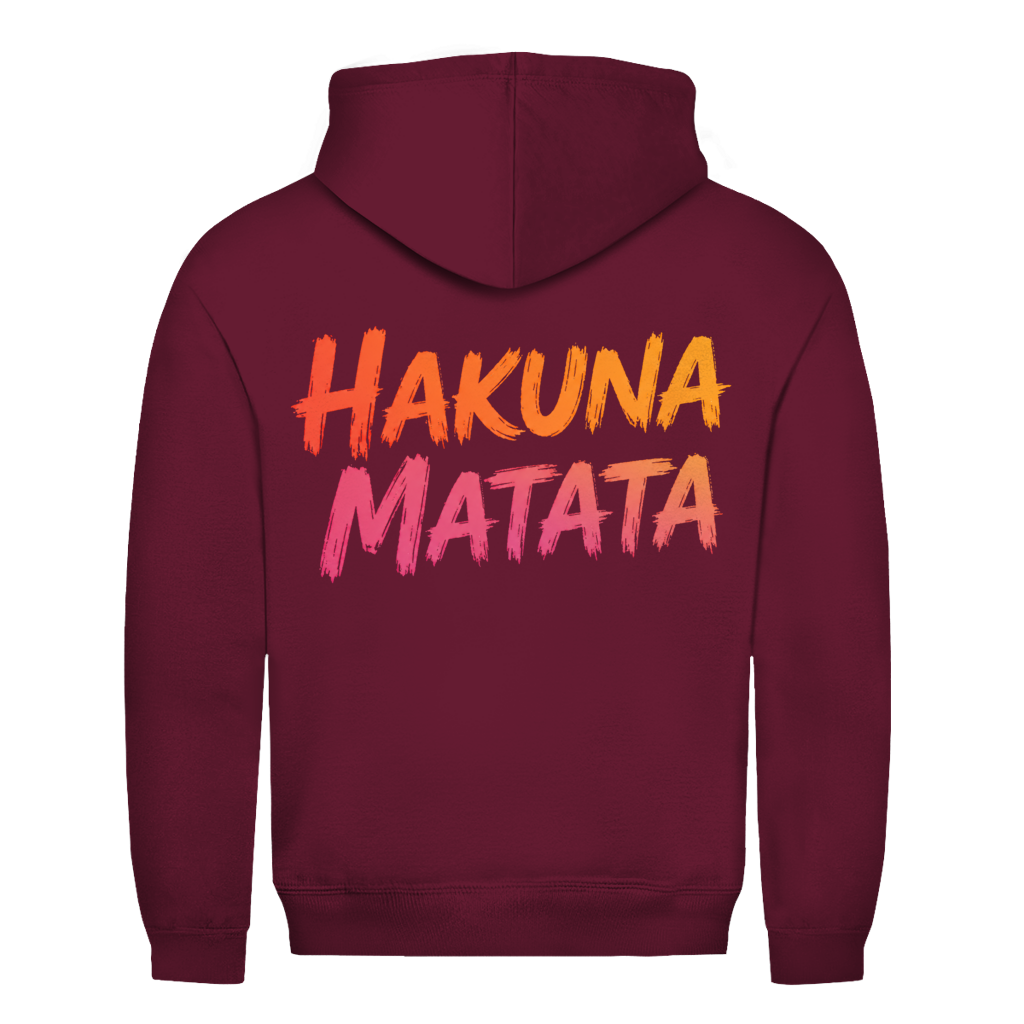 Hakuna buntes Matata Rückendruck | Unisex Hoodie