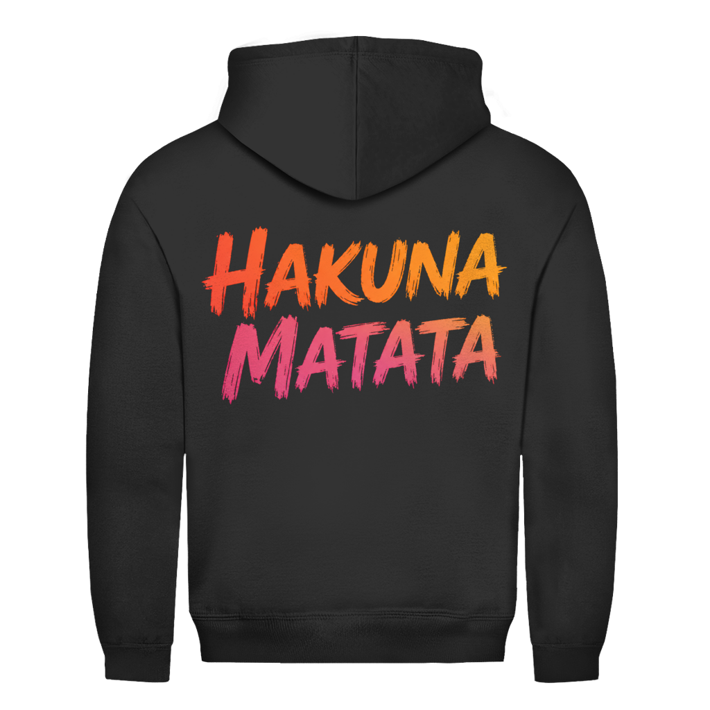 Hakuna buntes Matata Rückendruck | Unisex Hoodie