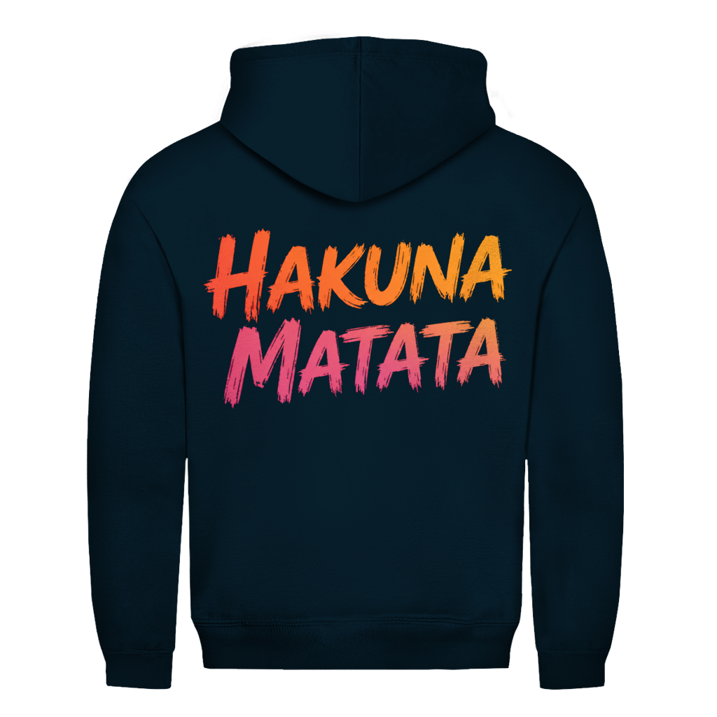 Hakuna buntes Matata Rückendruck | Unisex Hoodie
