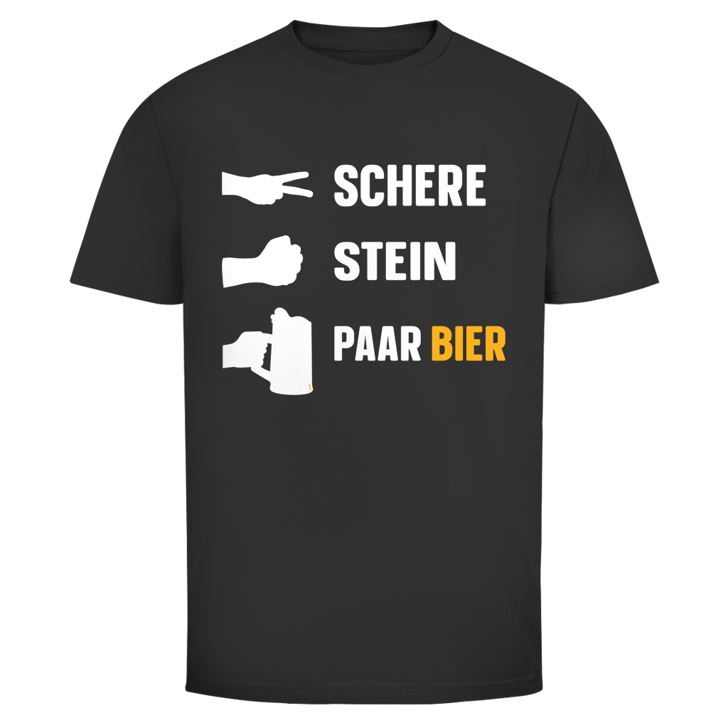Schere Stein Paar Bier | Unisex T-Shirt
