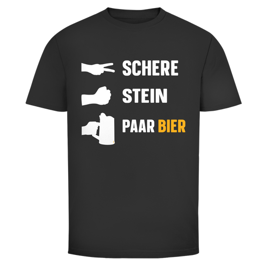 Schere Stein Paar Bier | Unisex T-Shirt