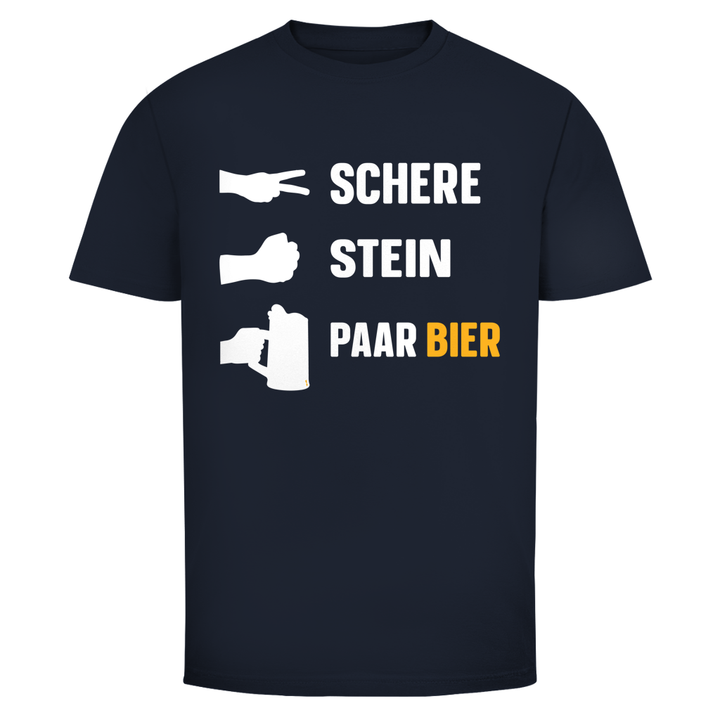 Schere Stein Paar Bier | Unisex T-Shirt