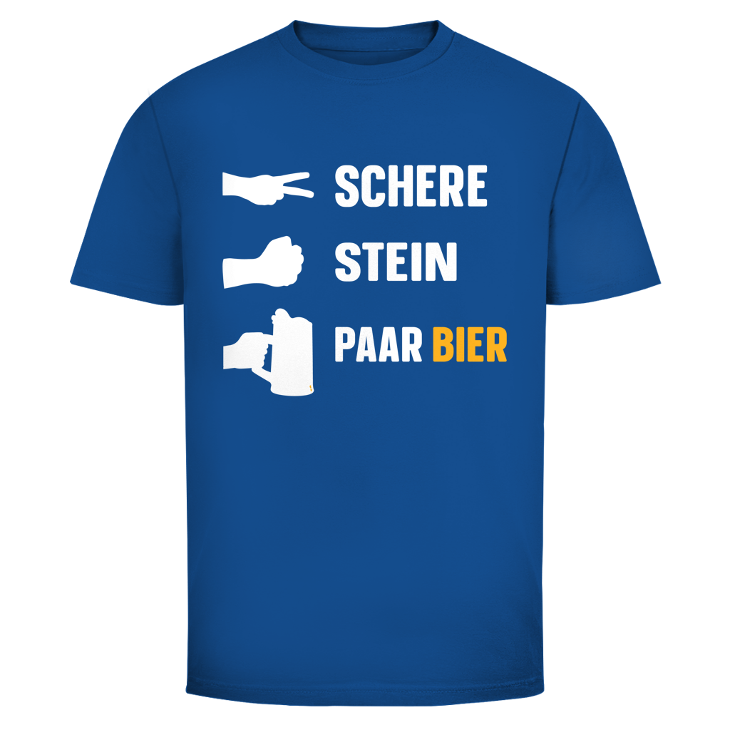 Schere Stein Paar Bier | Unisex T-Shirt