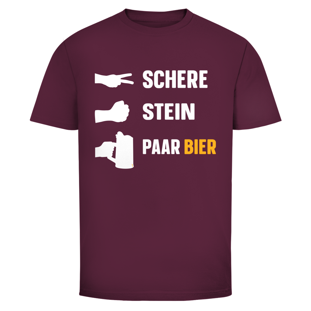 Schere Stein Paar Bier | Unisex T-Shirt
