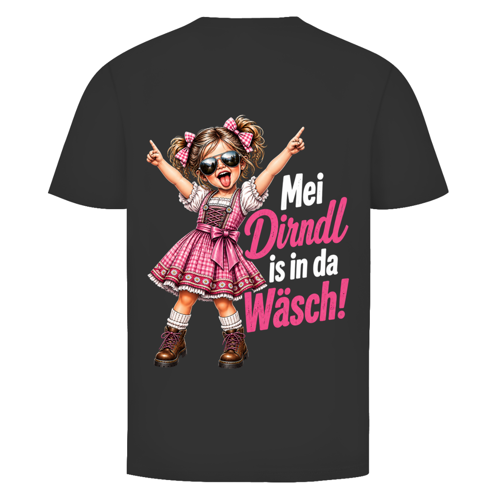 Dirndl in da Wäsch Rückendruck | Unisex T-Shirt