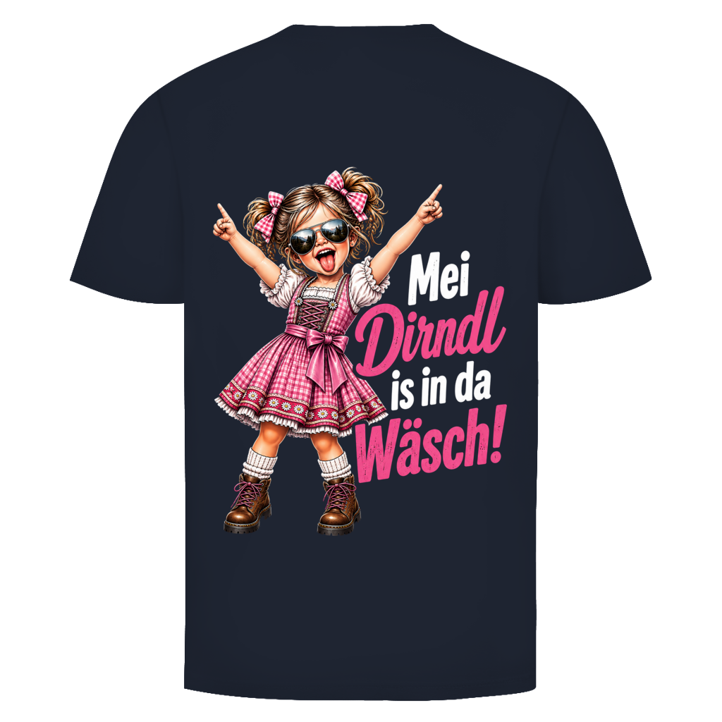 Dirndl in da Wäsch Rückendruck | Unisex T-Shirt