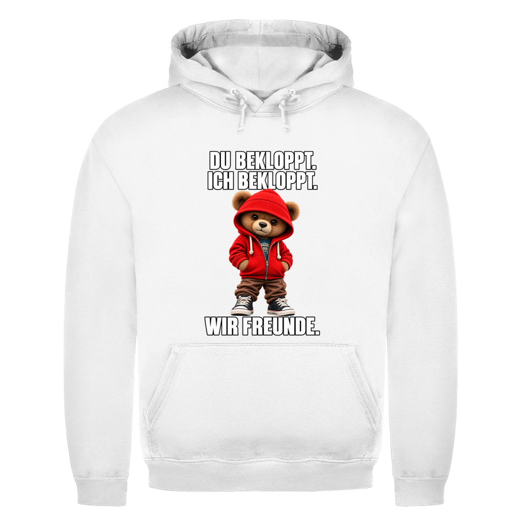Du Bekloppt. Ich Bekloppt. Wir Freunde. Teddy | Unisex Hoodie