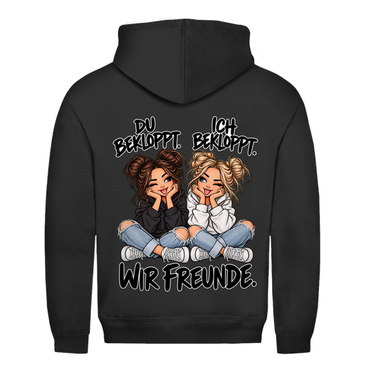Du Bekloppt. Ich Bekloppt. Girls Rückendruck | Unisex Hoodie