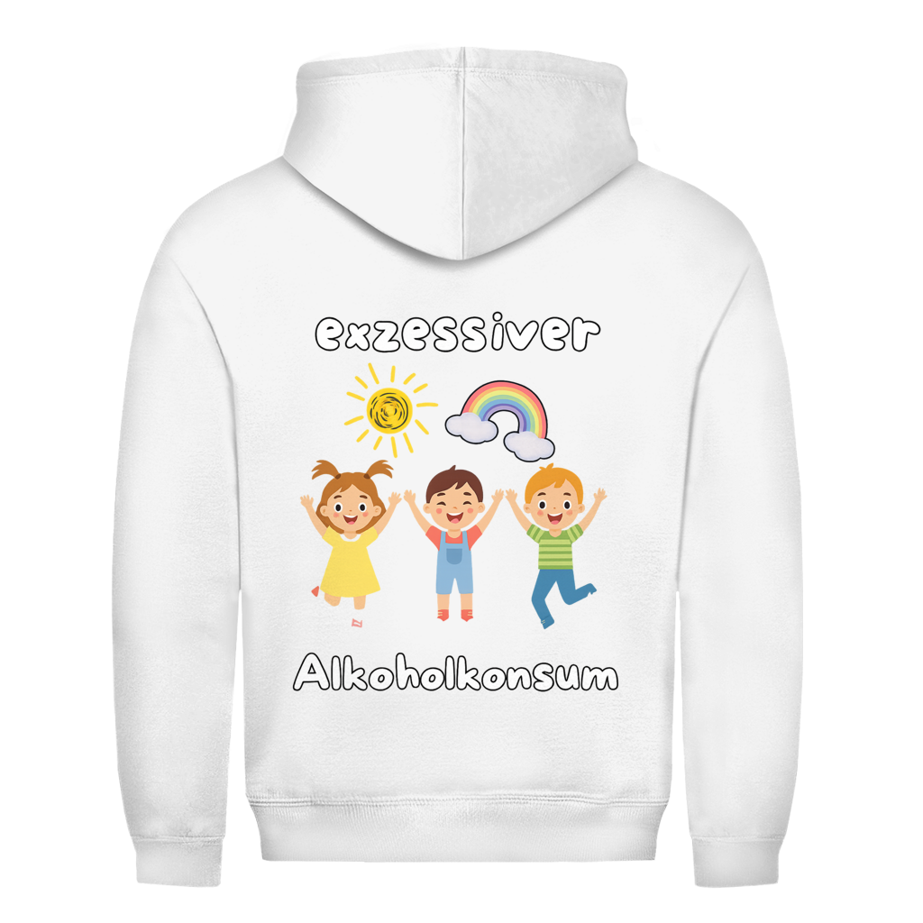 Exzessiver Alkoholkonsum Rückendruck | Unisex Hoodie