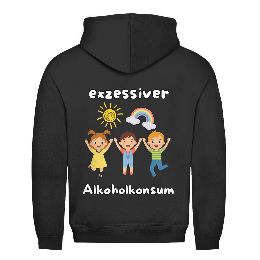 Exzessiver Alkoholkonsum Rückendruck | Unisex Hoodie