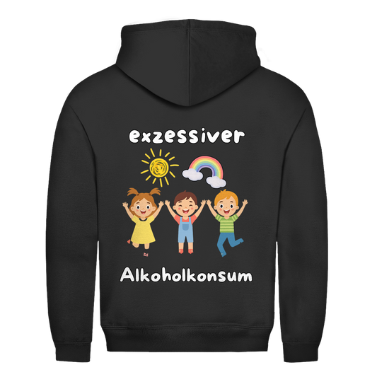 Exzessiver Alkoholkonsum Rückendruck | Unisex Hoodie