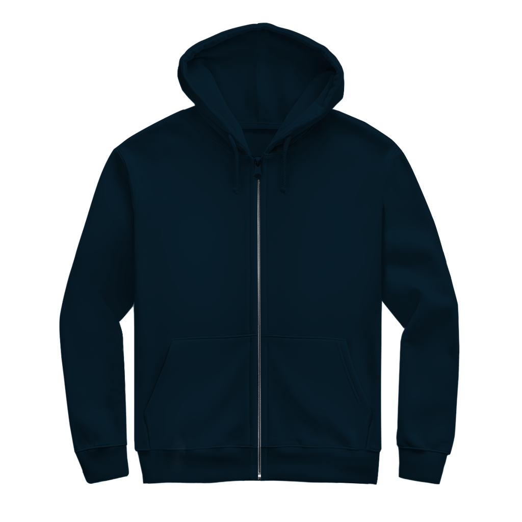 Du Bekloppt. Ich Bekloppt. Wir Freunde. Girl Zipper mit Rückendruck Ansicht 3