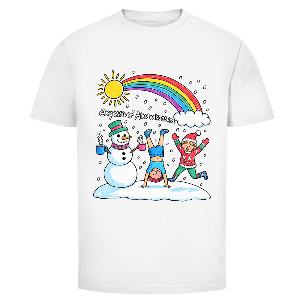 Xmas Exzessiver Alkoholkonsum Weihnachtsshirt in Weiß