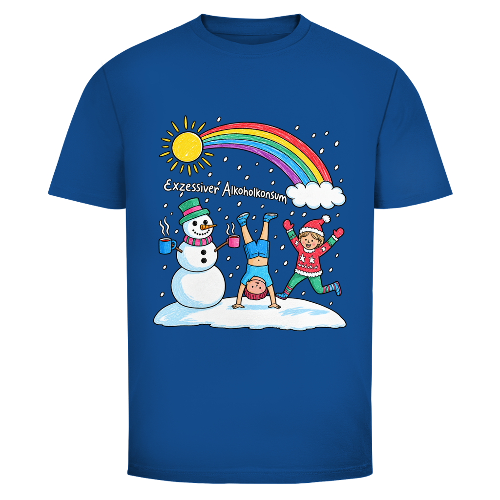 Xmas Exzessiver Alkoholkonsum Weihnachtsshirt in Royalblau